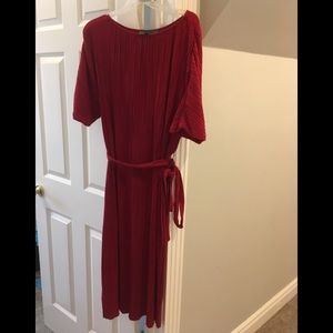 Anthropologie ruby red sack dress